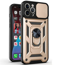 Load image into Gallery viewer, Shockproof Armor Magnetic Case For iPhone With Ring Holder Kickstand And Camera Protection Cover