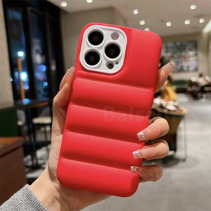 Shockproof Soft Silicone Down Jacket Airbag Case For iPhone