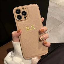 تحميل الصورة في عارض المعرض، Custom Initials Personalized Premium Leather Case For iPhone