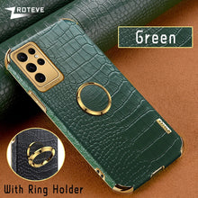 Load image into Gallery viewer, Crocodile Pattern Leather Case For Samsung Galaxy Note With Ring Holder Kickstand