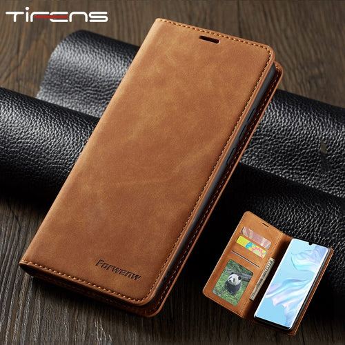 Luxury Shockproof Business Magnetic Leather Flip Case With Wallet For Huawei